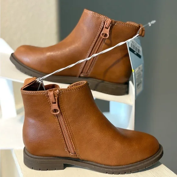 Cat & Jack Toddler Girls Arlo Zipper Shearling Style Boots ARLO Size 8 - Picture 2 of 6